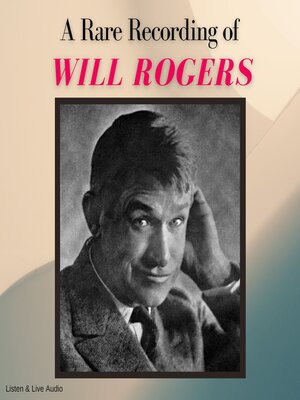 cover image of A Rare Recording of Will Rogers